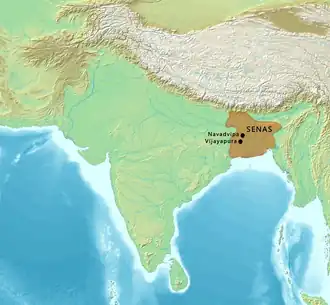 Map of the Senas of Bengal[1]