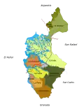 Map of neighborhoods and veredas