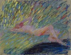Naked Lying Female Model, 1904
