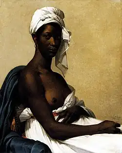 Portrait of a Black Woman, by Marie-Guillemine Benoist; 1800; oil on canvas; 81 x 65&nbsp;cm; Louvre[30]