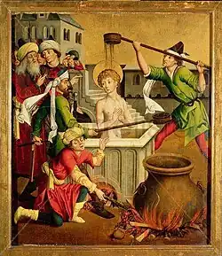 Martyrdom of Saint John the Evangelist by Master of the Winkler Epitaph