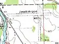 July 1976 USGS topographic map of Jewett Field