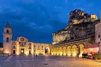 San Pietro Caveoso at blue hour