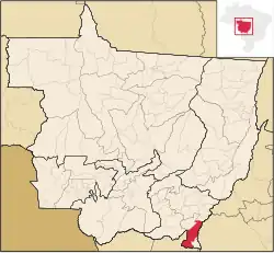 Location in Mato Grosso state