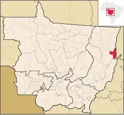 Location of Novo Santo Antônio in Maranhão state