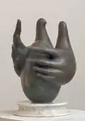 “Birds”. 2007, h = 35 cm, bronze, marble