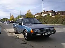 First series Mazda Cosmo Saloon (sold as Mazda 929 saloon overseas), showing narrow headlamps