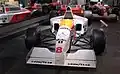 Mika Häkkinen's McLaren from 1995 season in its non-tobacco livery, this was the first season when McLaren switched from Peugeot power to Mercedes power