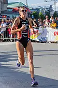 Melanie Annaheim competing in Stockholm World Championship event, 25 August 2012
