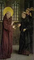 Saint Benedict and the cup of poison (Melk Abbey, Austria)