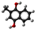 Ball-and-stick model of menadiol