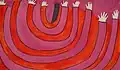 Menorah. Pencil, felt pen, gouache on paper, ≈2002.