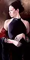Ballet dancer Michelle Black by David Fairrington, acrylic, 1997.