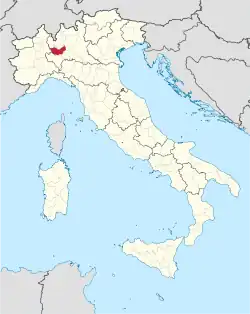 Location of the Metropolitan City of Milan