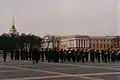 The band in their rehearsal uniform.