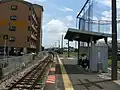 A view of the platform and tracks