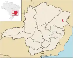Location of Novo Oriente in Minas Gerais