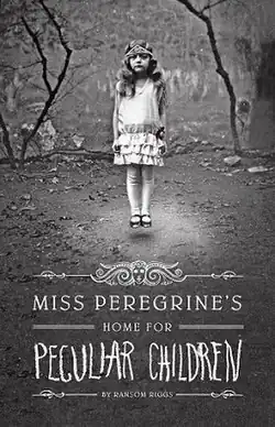 Child levitating stiffly over a dirt path
