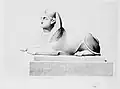 Reconstruction of a sphinx found in Umm al-Amad