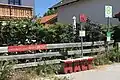 Ride-sharing bench of the 'home-made local transport' in Aidling[7]