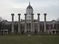The Columns with Jesse Hall in the background