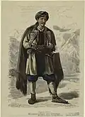 "Montenegrin from Cetinje" painting, Carl Werner, 1853.