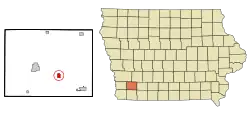 Location of Stanton, Iowa