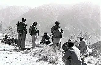 During the Soviet–Afghan War in the 1980s, several sources simultaneously armed both sides of the Afghan conflict, filling the country with AK-47s and their derivatives.[212]