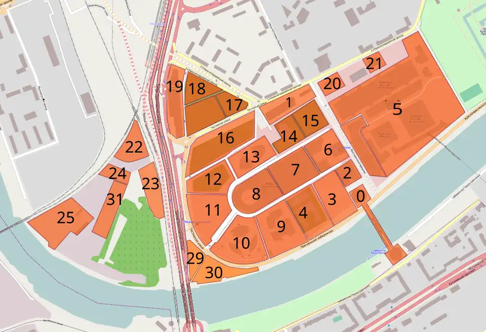 The plots of Moscow-City