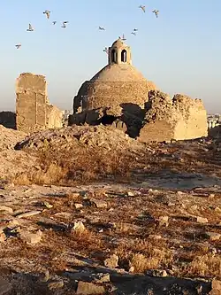 Ruins of a small brick mosque