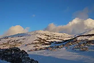 Mount Perisher at 2,054 m (6,739 ft)