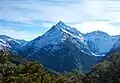 Mount Christina seen from Key Summit, with Mount Crosscut to right