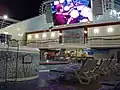 The poolside theater on the Caribbean Princess