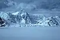 Mount Kennedy from the Lowell Glacier to the north