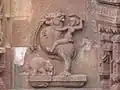 Yali and rider, Mukteshvara Temple, Bhubaneshwar, Odisha state, India