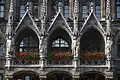 Munich, New Town Hall, First Construction Phase, Allegorical Statues v.l.n.r. Commercialism, domesticity, sponsorship, charity