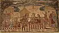 Mural of Indic deities from Shaheedi Asthan, Gurdwara Dera Sahib in Lahore