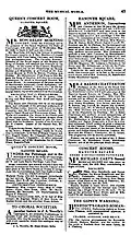Announcement of concert with Johann Strauss in The Musical World, 1838