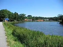 Fishpond in the centre of Němčice