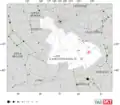 The location of NGC 1501 (circled in red)