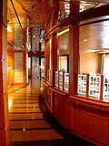 Aisle to restaurant