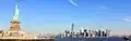 &nbsp;The Statue of Liberty, and Manhattan, New York City