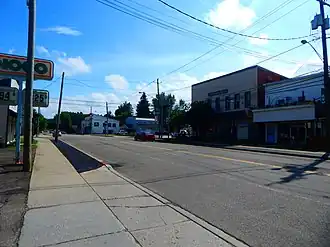 Downtown Cherry Creek with NY 83 running through the center