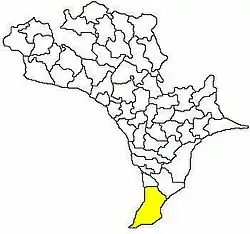Mandal map of Krishna district showing Nagayalanka mandal