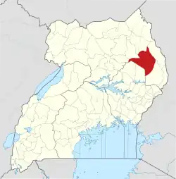 District location in Uganda