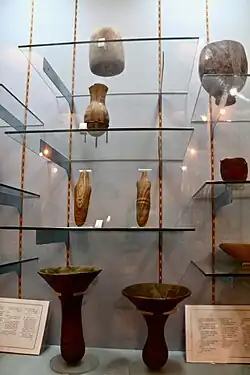 Pottery exhibit in museum