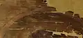 Top of the nimbus, the triangle shape is associated with fire, like a flame that peaks at the top.