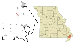 Location of Canalou, Missouri