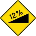 Steep ascent (with grade)