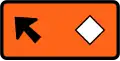 Detour - follow diamond symbol (veer left)
